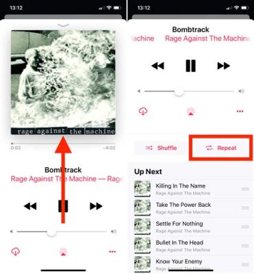 how to play a song on repeat on apple music